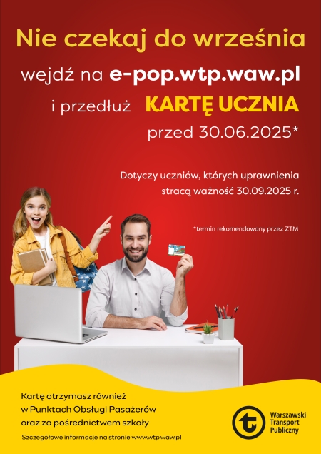 Nie czekaj do września — przedłuż Kartę Ucznia już teraz