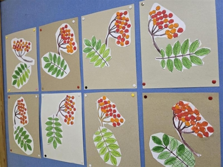 Jarzębinowa kompozycja – twórcze działania w ramach zajęć Ręko-dzieło.