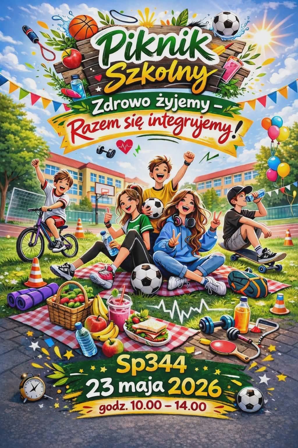 Piknik szkolny - zdrowo żyjemy, razem się integrujemy! 
