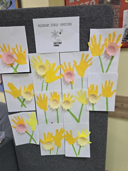 Akcja ''Żonkile'' Muzeum Polin. Upamiętnienie rocznicy wybuchu Powstania w Getci...